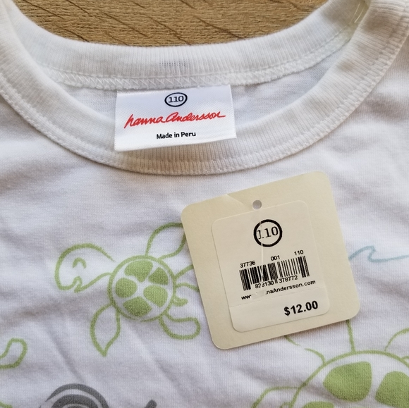 2010 nwt Hanna Andersson "special release" save the seas size 5 tee - Picture 5 of 9